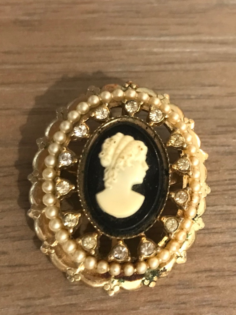 Antique Coro Cameo Brooch